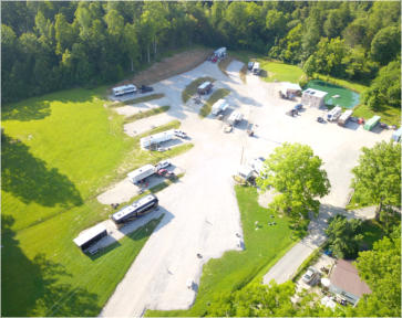 an aerial view of our campground