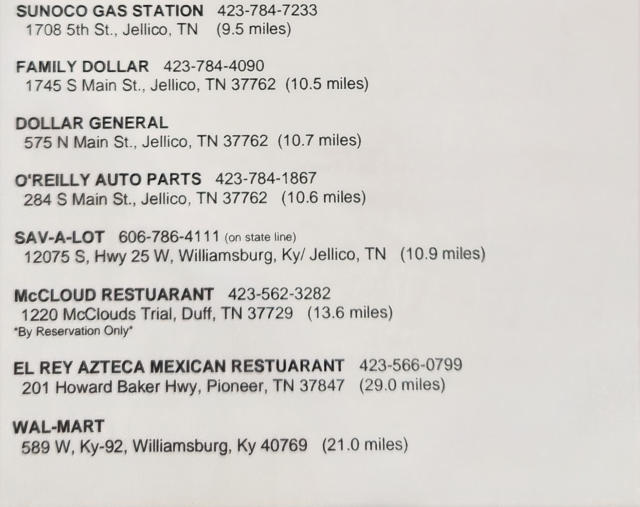 a continuation of the first pic showing all of the stores and restaurants available.