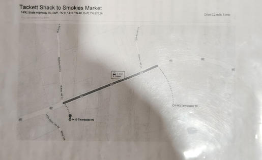 a map showing how to get to smokies market